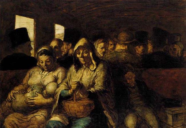 Honore  Daumier The Third-class Carriage